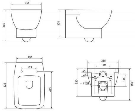 Унитаз BelBagno LAGO BB128CH