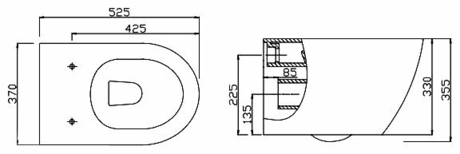 Унитаз BelBagno FLAY-R BB053CHR
