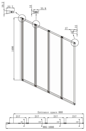 Душевое ограждение Ambassador Bath Screens 16041111R