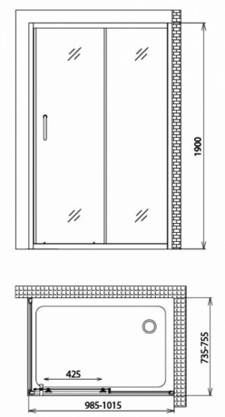 Душевое ограждение Gemy Victoria S30191H-A75