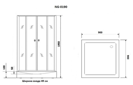 Душевое ограждение Niagara  NG-0190-14