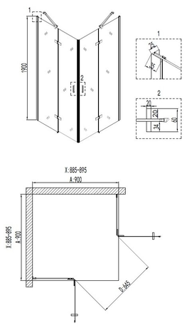 Душевое ограждение Niagara  NG-6613-08