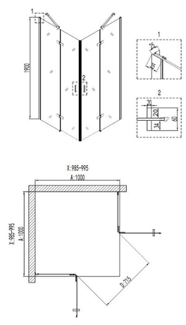 Душевое ограждение Niagara  NG-6614-08