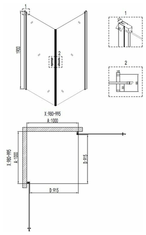 Душевое ограждение Niagara  NG-6604-08