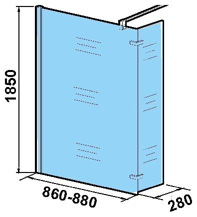 Душевое ограждение WELTWASSER  WW400 90G+30G