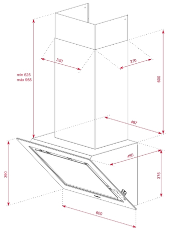 Вытяжка кухонная Teka  DLV 68660 TOS LONDON BRICK