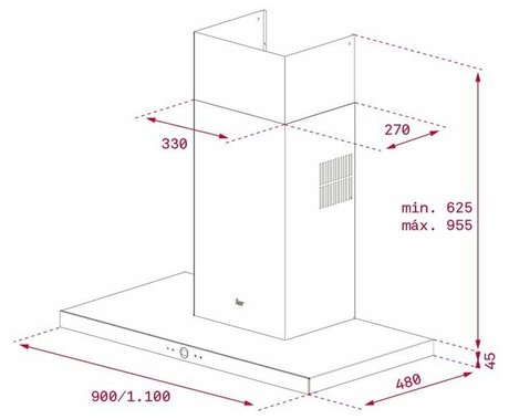 Вытяжка кухонная Teka  PerfectA4 DLH 985 T