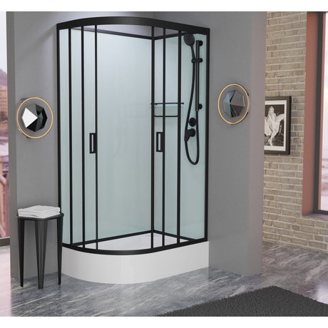 Душевая кабина Frank  F412/1R Black без крыши