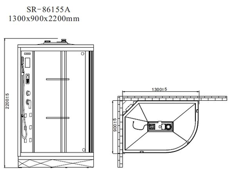 Душевая кабина Orans SR-86155 AR-ED
