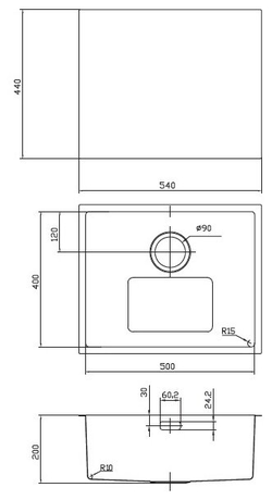 Кухонная мойка IDDIS Edifice EDI54B0i77 