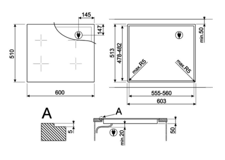 Варочная панель Smeg SIM1643DS