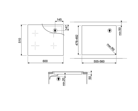 Варочная панель Smeg SIM1643DS