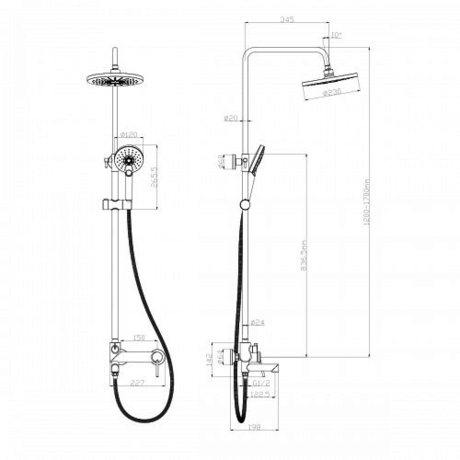 Душевая система Lemark Minima LM3862C  