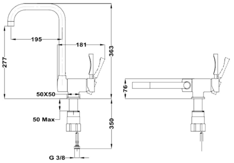 Смеситель для кухни Teka  MTP 984 CHROME