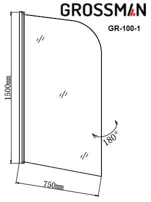Душевое ограждение Grossman   GR-100/1  